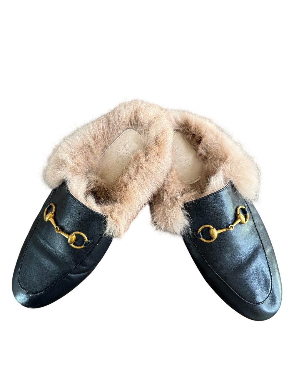 Bashafanni Faux Fur Lined Horsebit Mule Loafers Size EU 36 (approx. US 6)